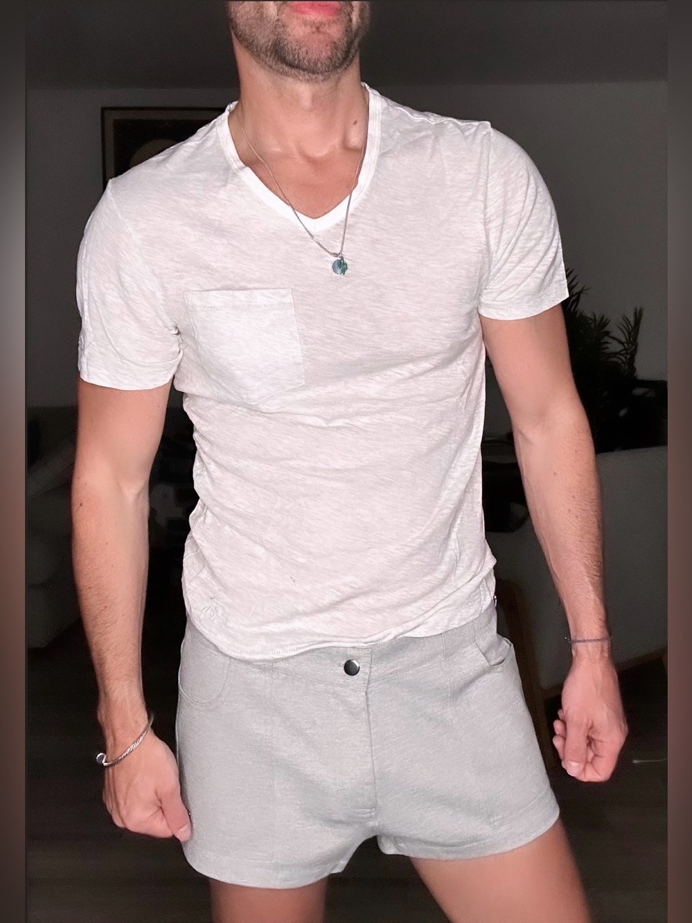 The Hamptons Beach Short in Light Heather Grey (Medium / 3" inseam)